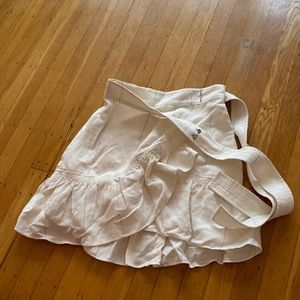 ALC cream linen wrap skirt size 0